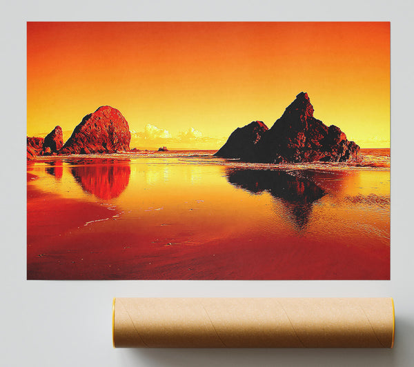 Reflections Of The Rocky Ocean Giclee Print