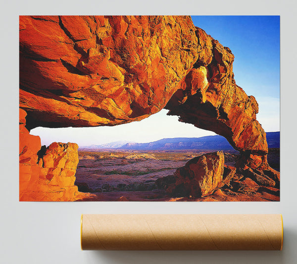View Through The Rocks Print