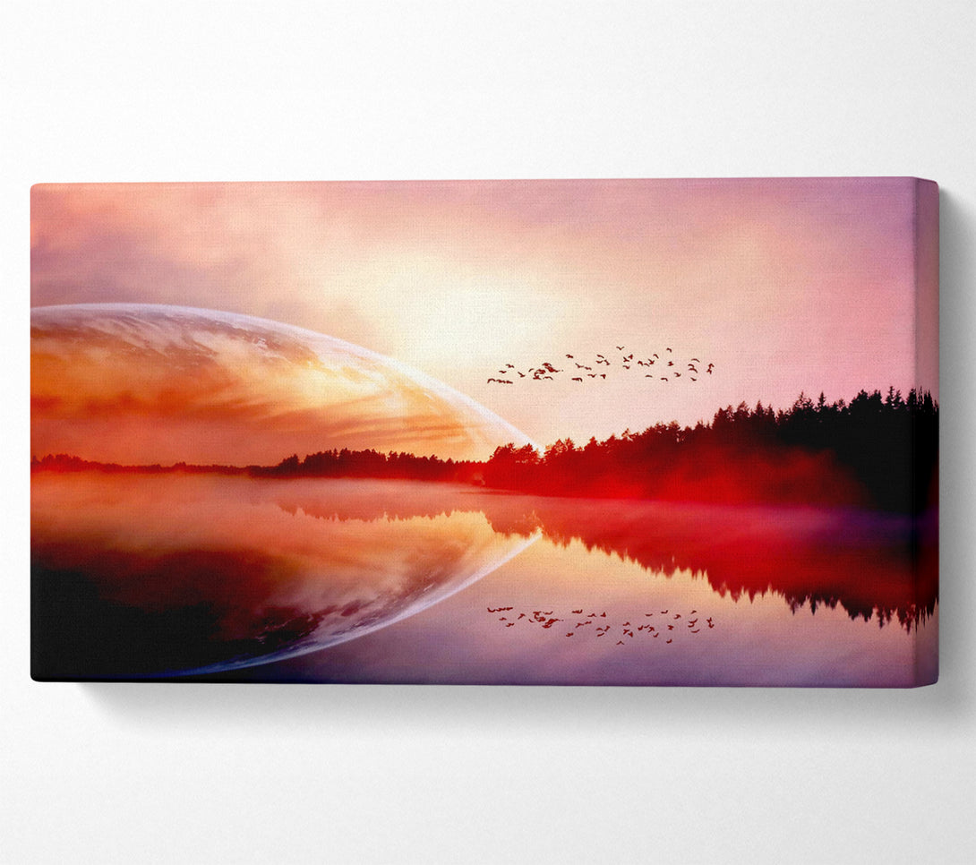  A Canvas Print of Amazing Sunrise Lake Canvas Wall Art