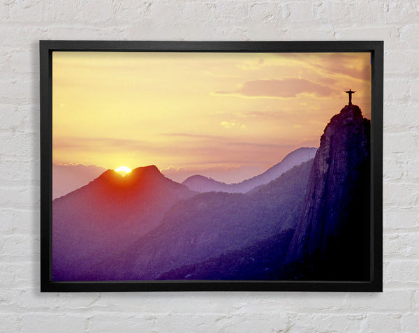 Sunset Over Brazil Framed Print