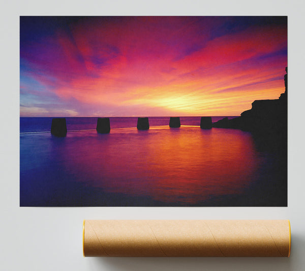 Ocean Colour Burst Giclee Print