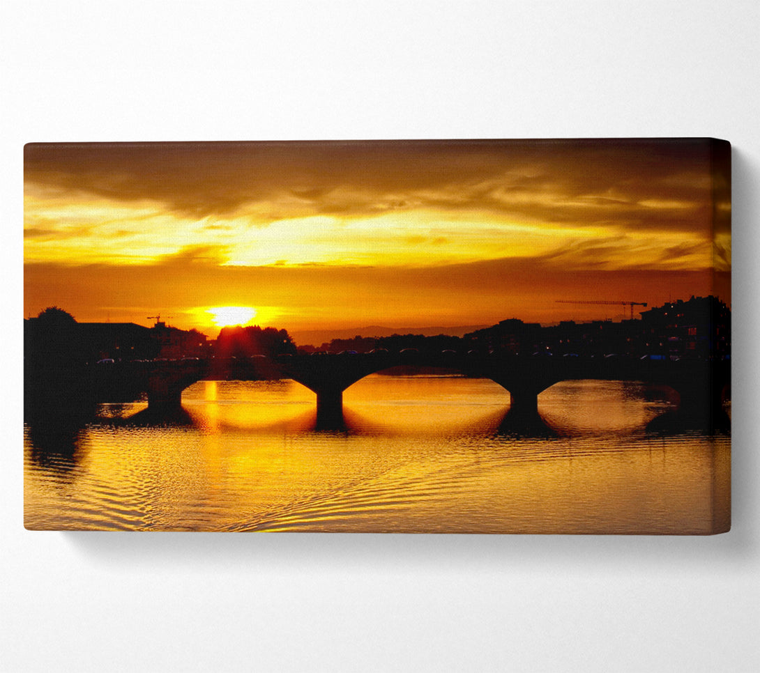  A Canvas Print of Sunset Over Florence River Canvas Art