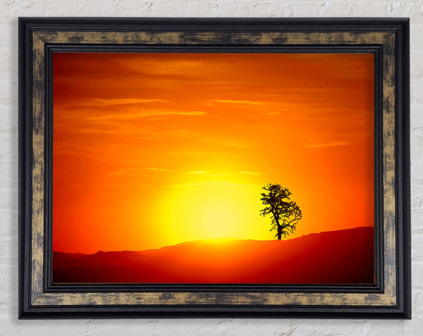 As The Sun Sets Framed Print