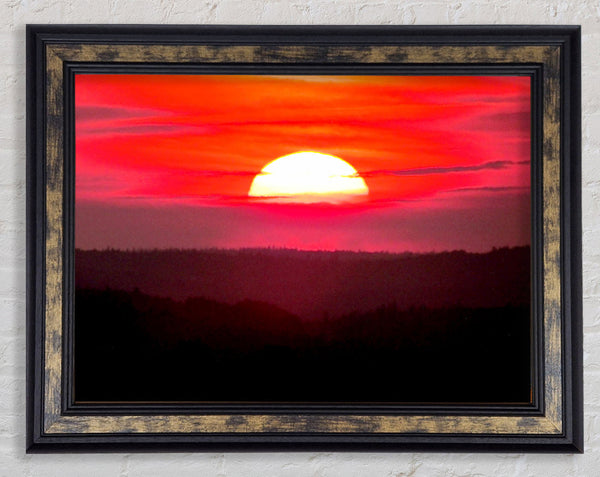 Pink Sunset Glaze Framed Print
