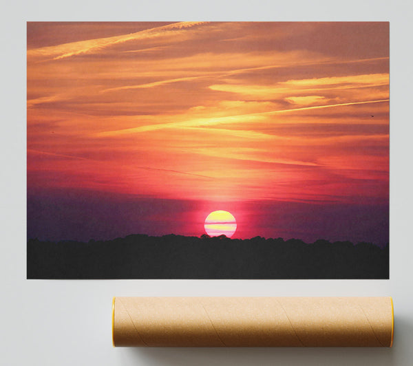 Clouds Across The Setting Sun Giclee Print