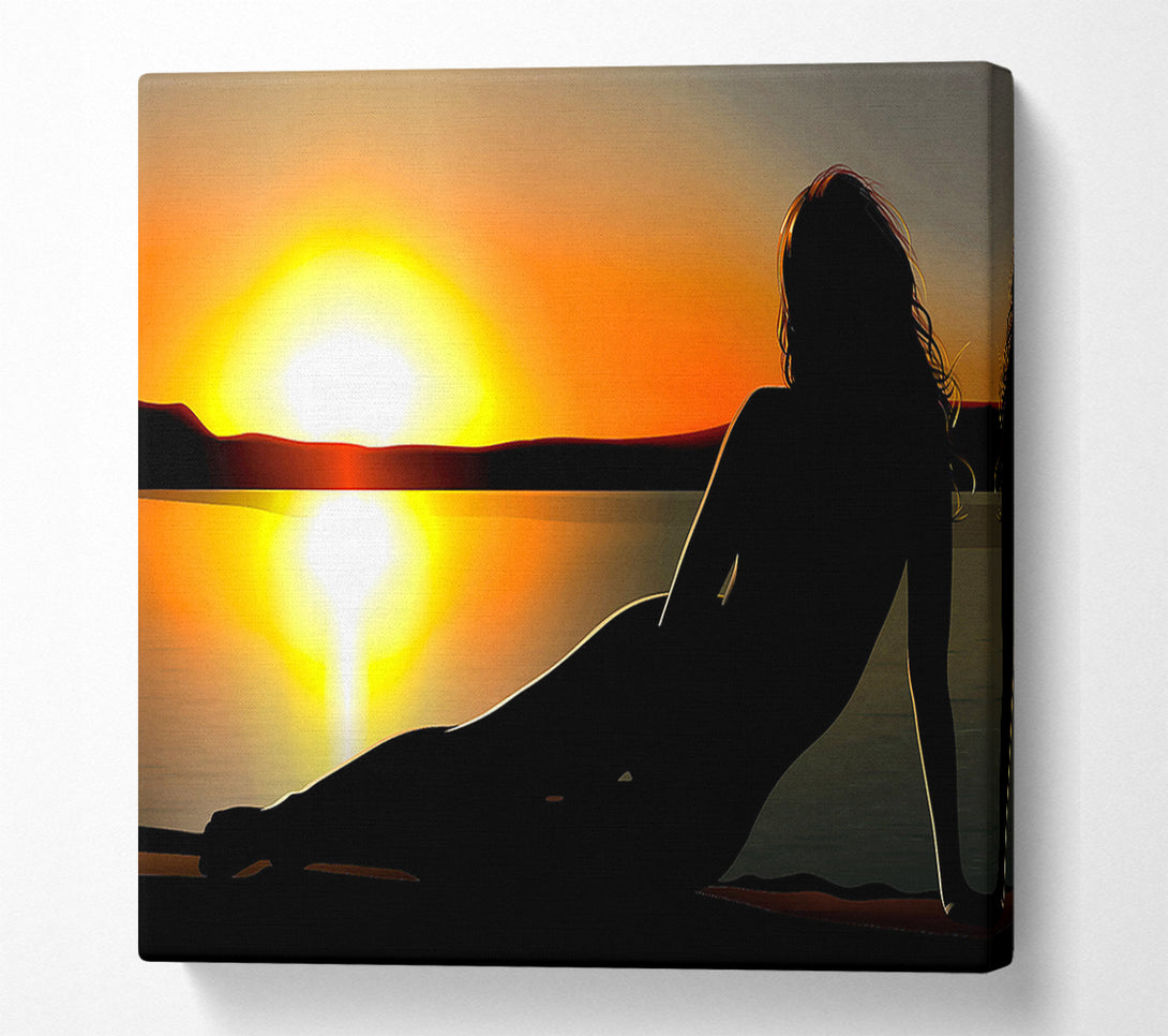  A Canvas Print of Woman In The Shade Canvas Wall Art