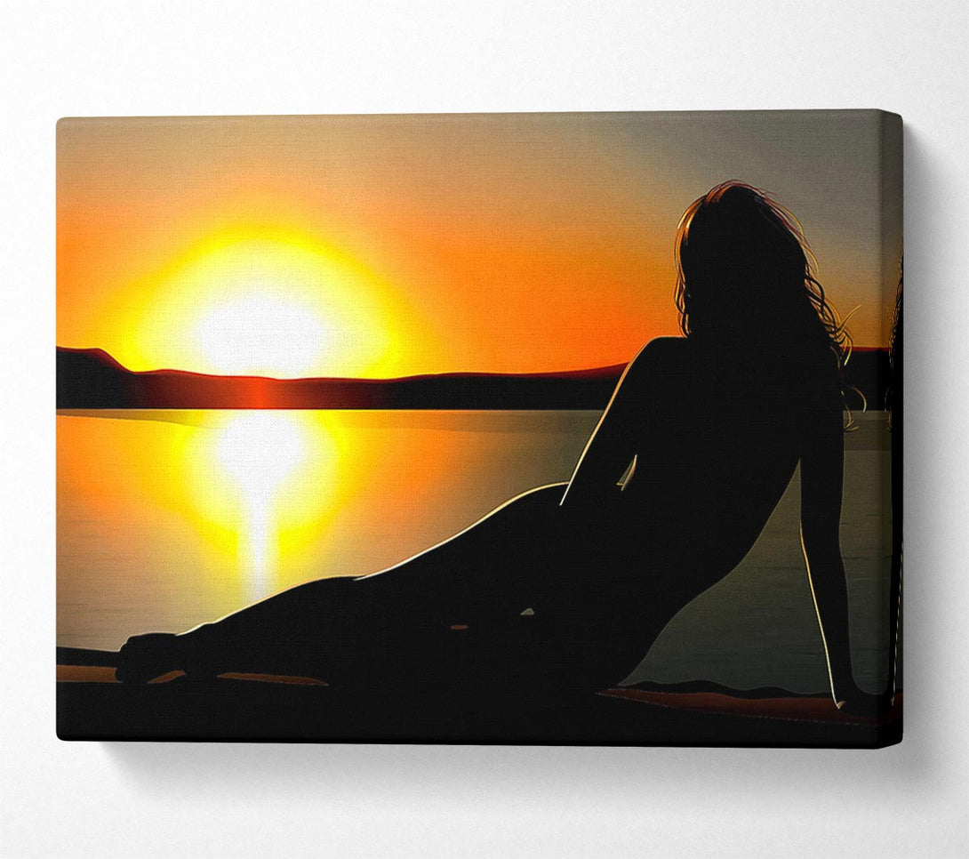  A Canvas Print of Woman In The Shade Canvas Wall Art