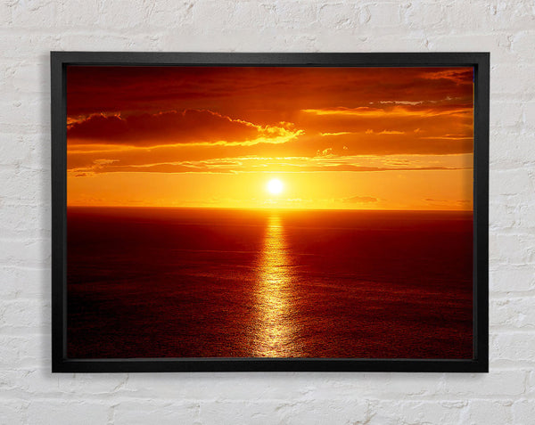 Sunset Japan Framed Print