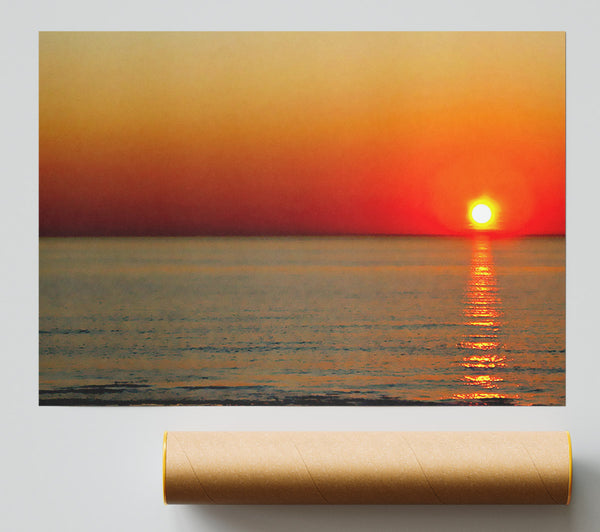 Sunset Red Blaze Print