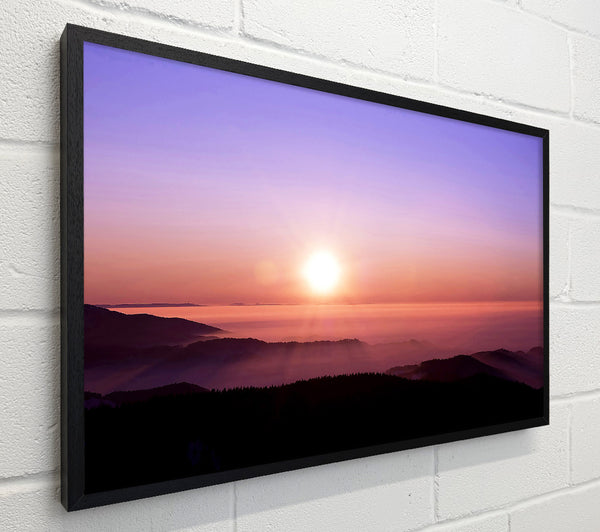 Mountain Fog At Sunset