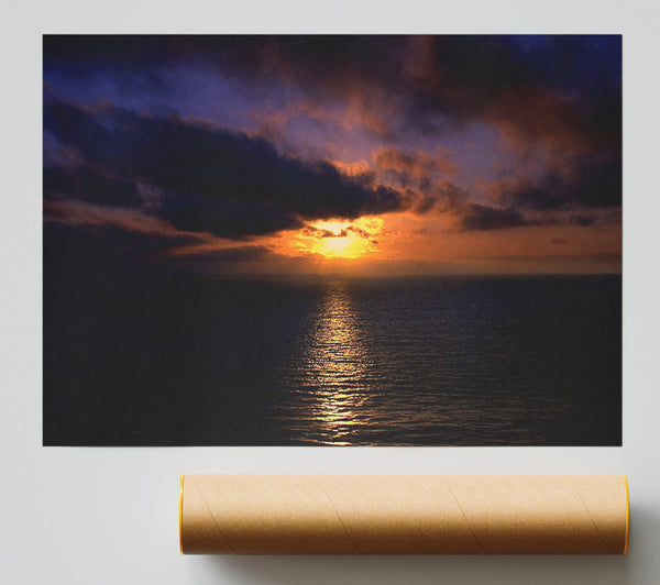 Sunset Open Sea Giclee Print