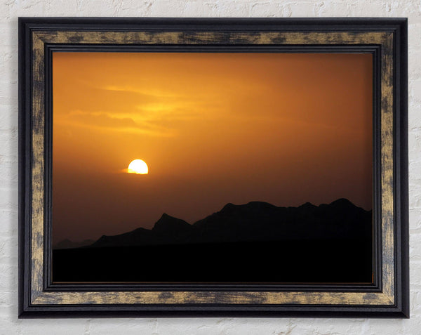 Sun In The Sepia Sky Framed Print