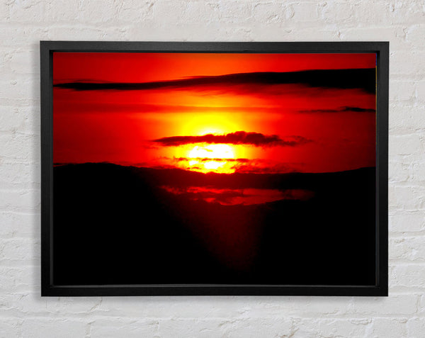 Rote Sonnenuntergangswolken