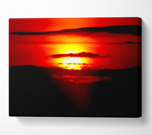 Red Sunset Clouds Canvas Print