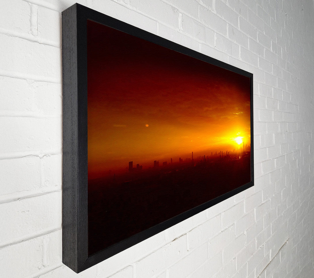  A Canvas Print of Sunset Over The City Canvas Wall Art