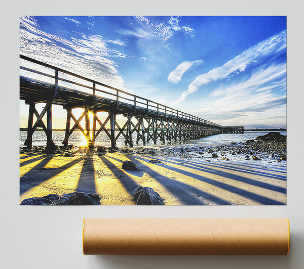 Sun Peaks Through The Pier Poster