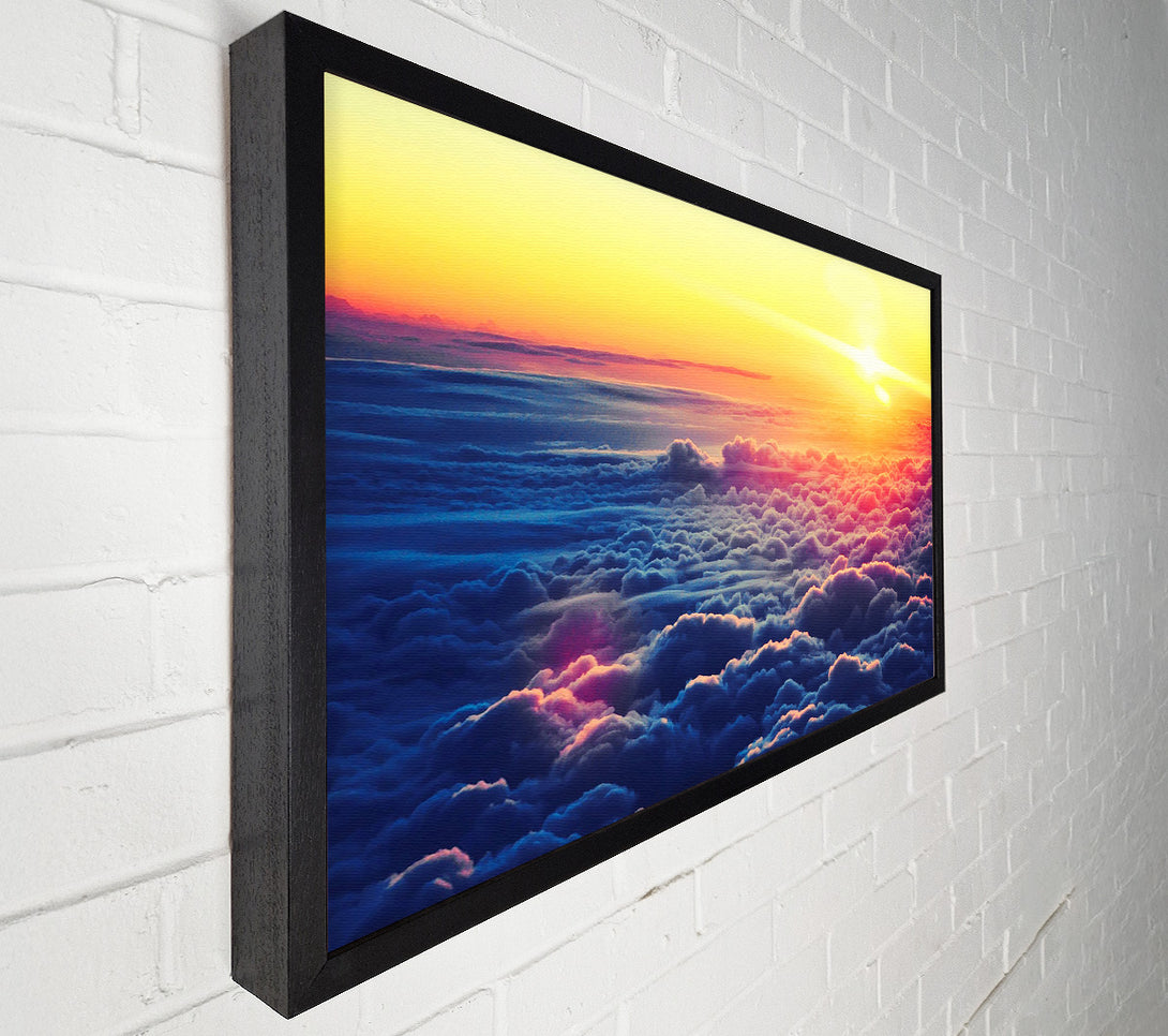  A Canvas Print of Sunrise Above The Clouds Canvas Print