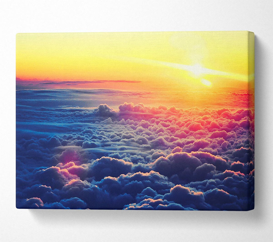  A Canvas Print of Sunrise Above The Clouds Canvas Print