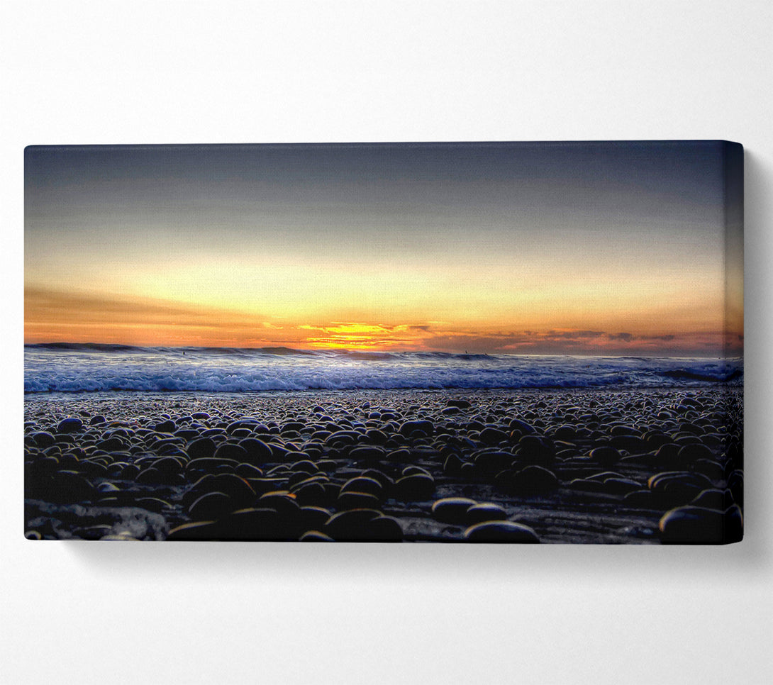  A Canvas Print of Stones On The Beach Canvas Print