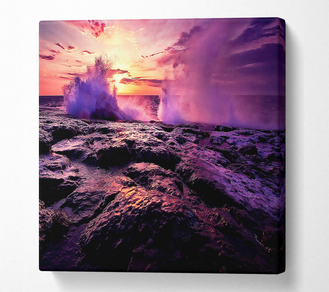  A Canvas Print of Shore Waves Canvas Wall Art