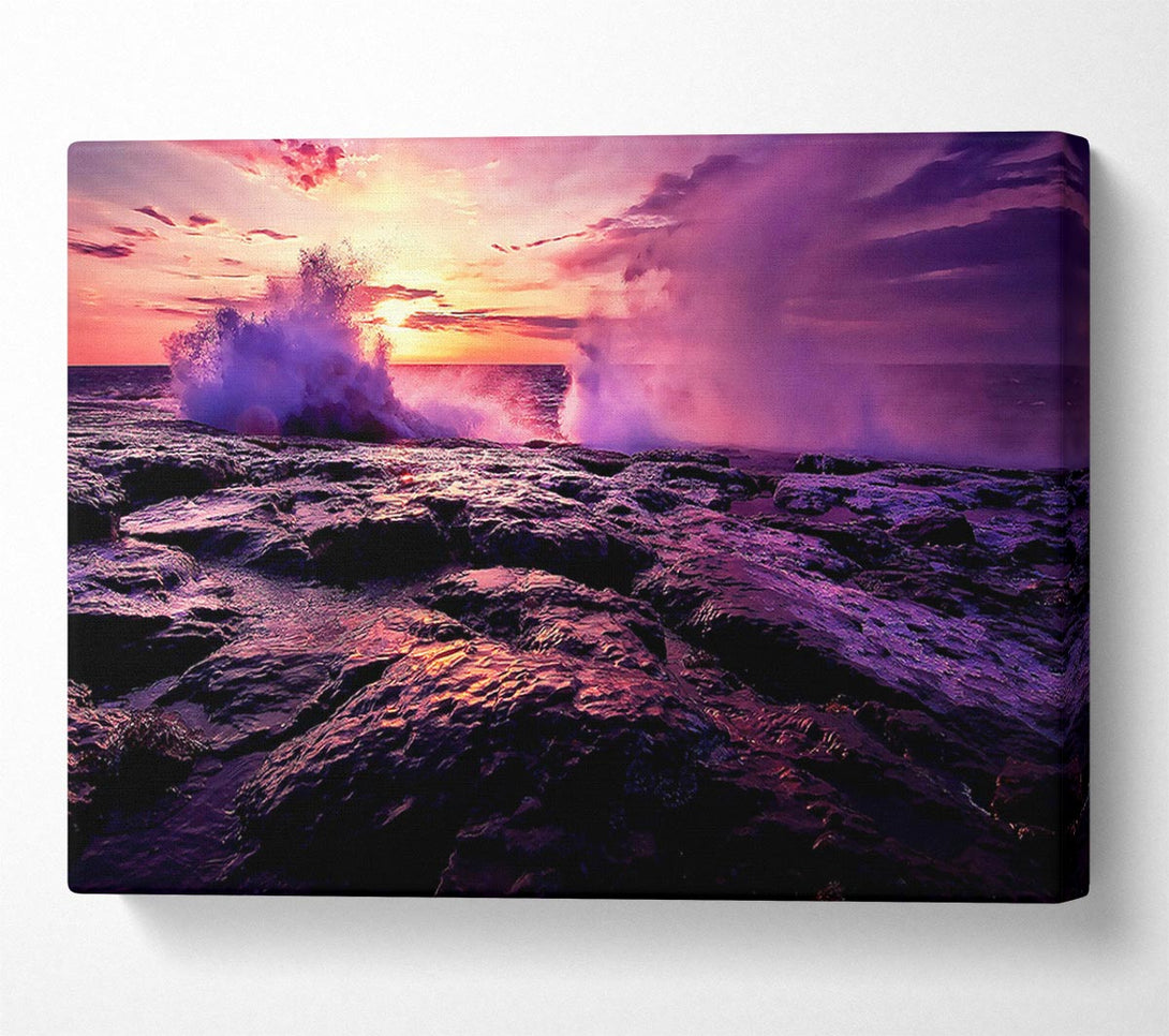  A Canvas Print of Shore Waves Canvas Wall Art