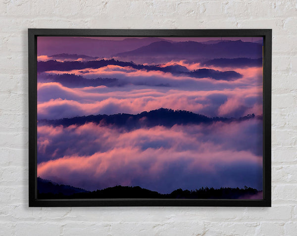 Meer aus rosa Wolken