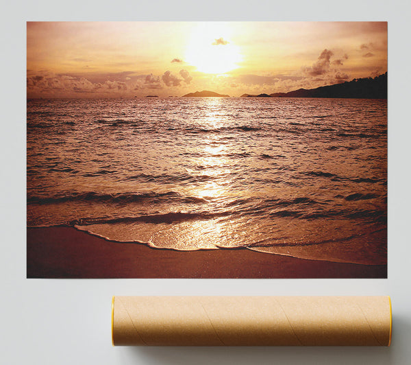 Sunset Beach Sparkle Print