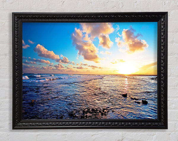 Clouds In The Sunset Sky Framed Print
