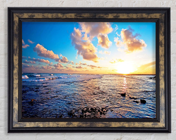 Clouds In The Sunset Sky Framed Print