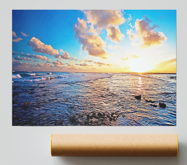 Clouds In The Sunset Sky Poster
