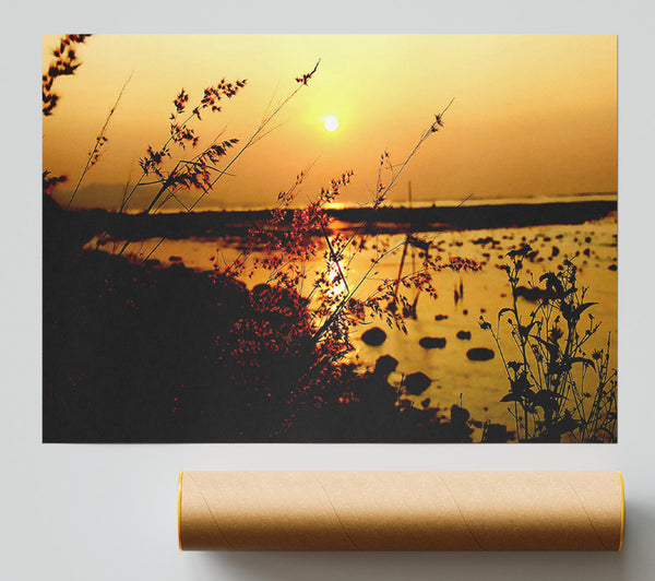Sunset Ocean Down Giclee Print