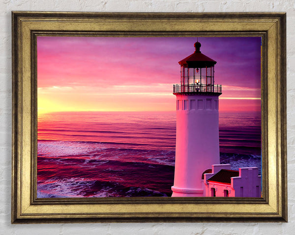 Lighthouse Pink Sunset