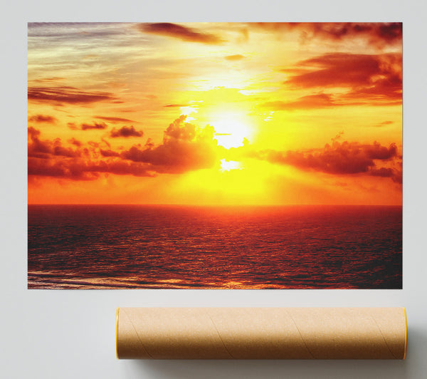 Sunrise Across The Sea Print