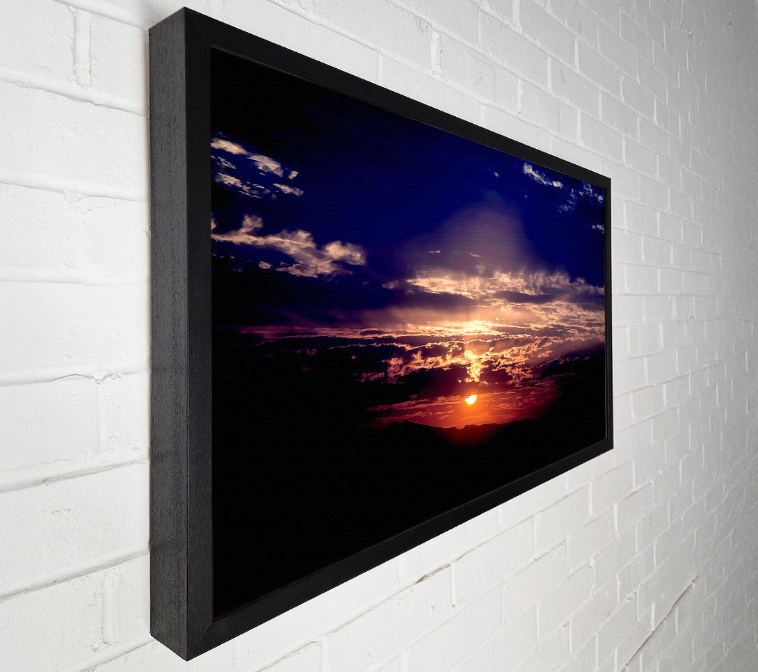  A Canvas Print of Sun At Dusk Canvas Art
