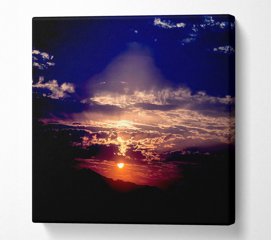  A Canvas Print of Sun At Dusk Canvas Art