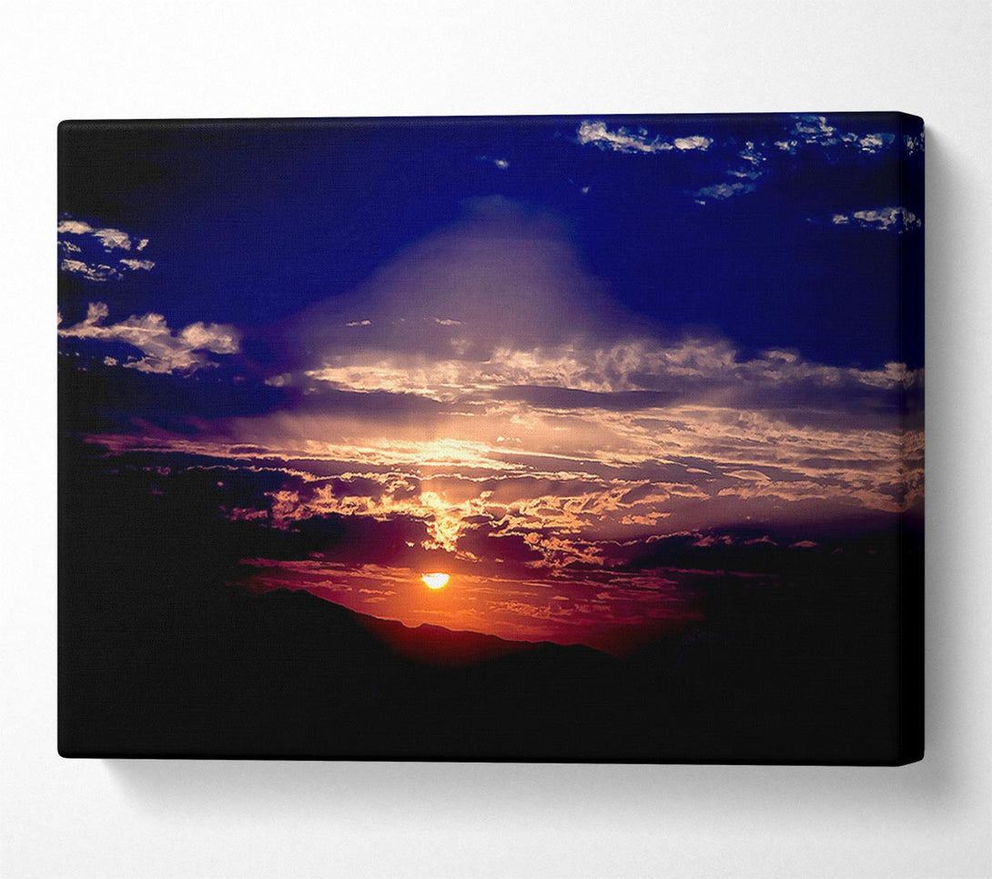  A Canvas Print of Sun At Dusk Canvas Art
