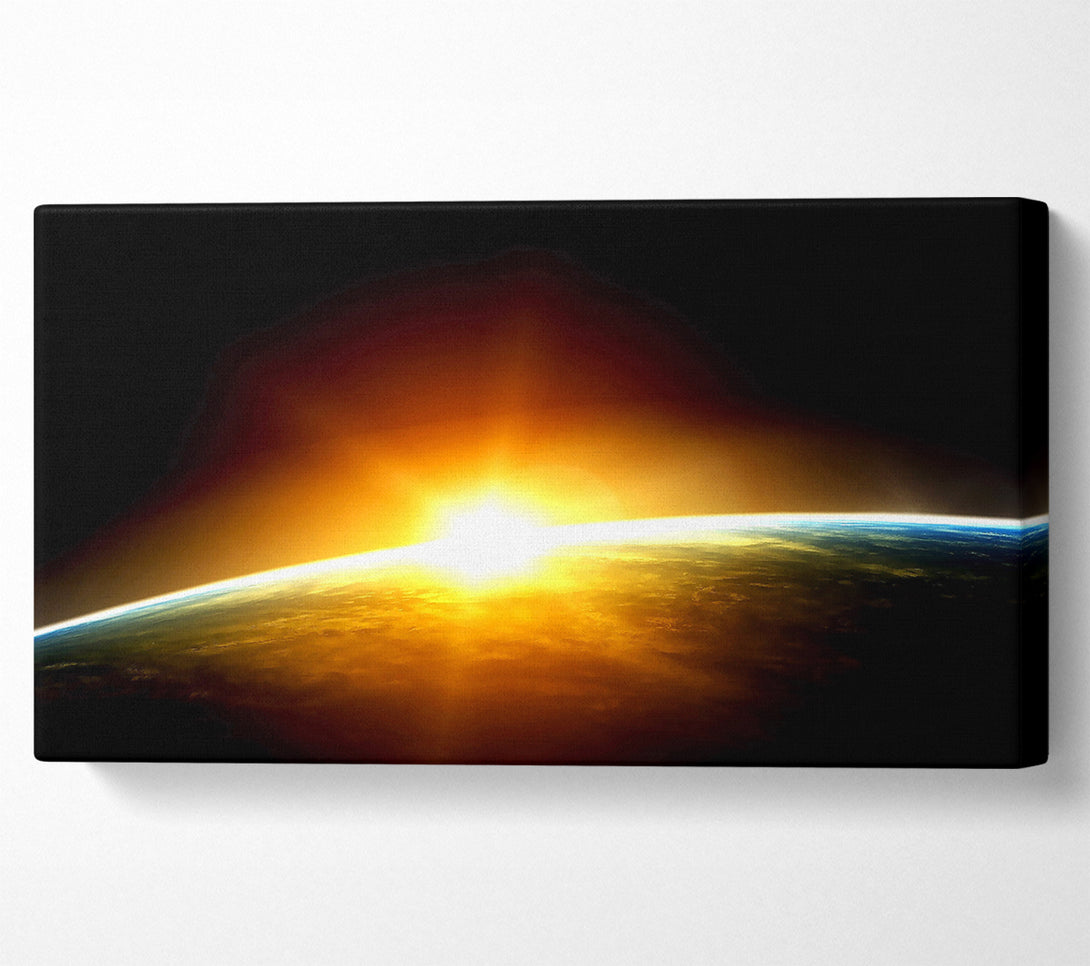  A Canvas Print of Sunrise Over The Earth Canvas Wall Art