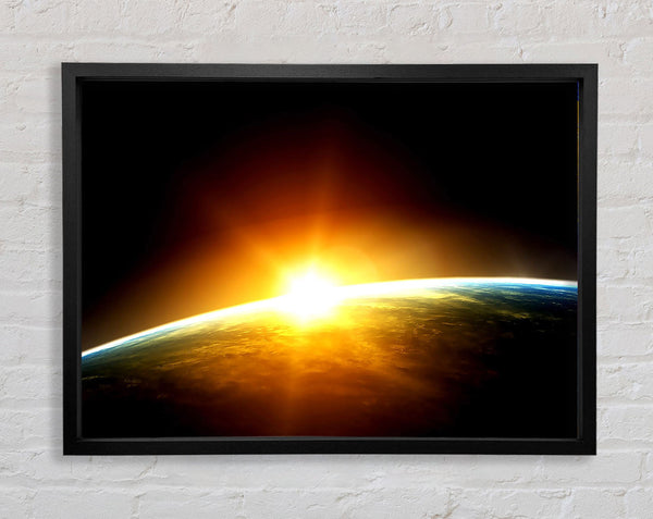 Sunrise Over The Earth Framed Print