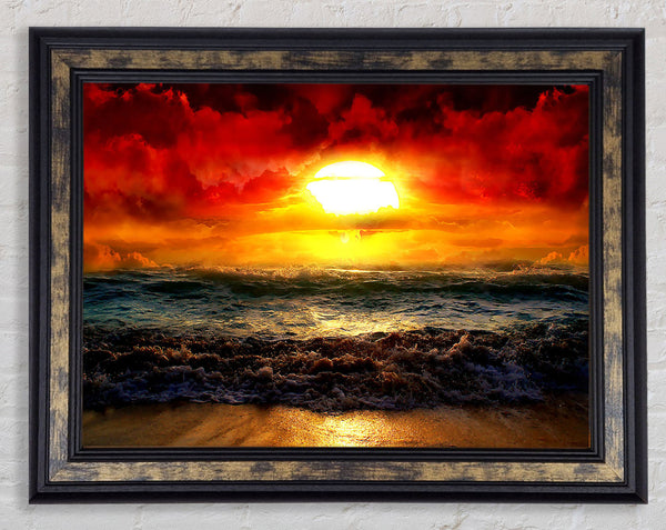 The Perfect Red Sunrise Framed Print