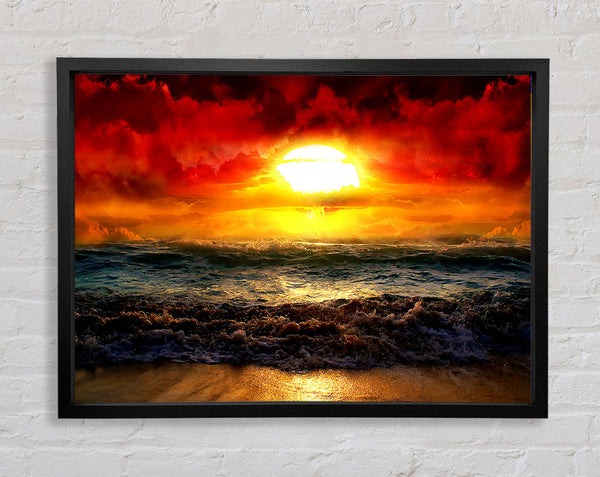 The Perfect Red Sunrise Framed Print