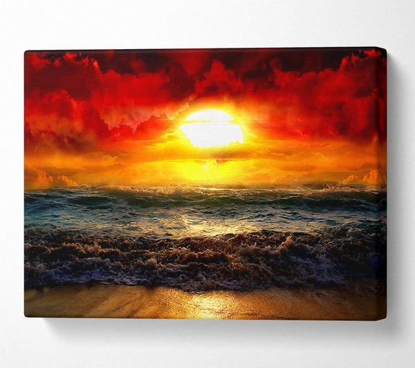 The Perfect Red Sunrise Canvas Art