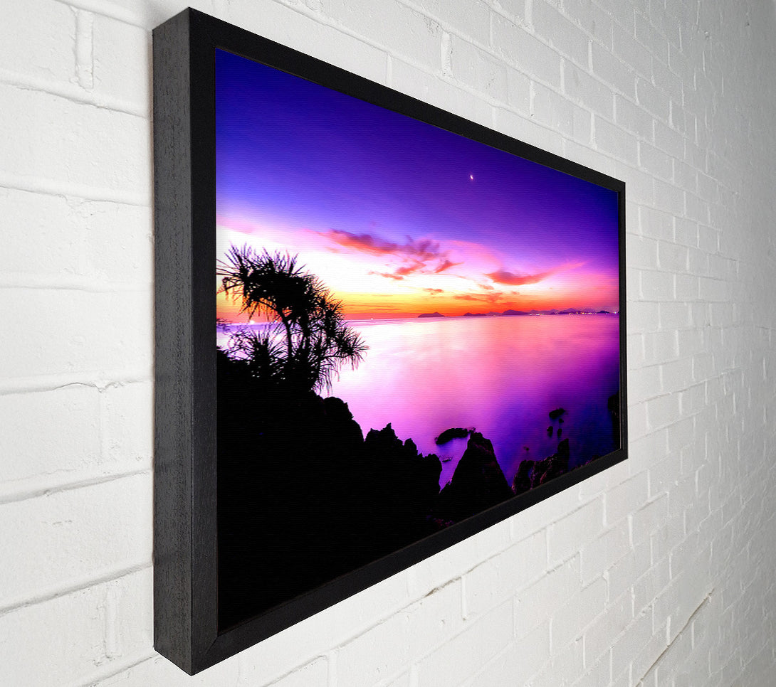  A Canvas Print of Sunset Moon Canvas Wall Art