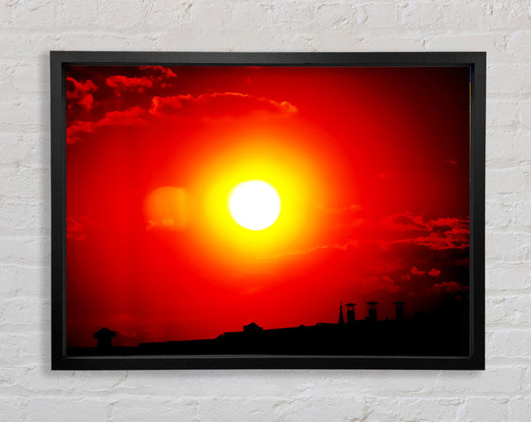 The Energy Of The Red Sun Framed Print
