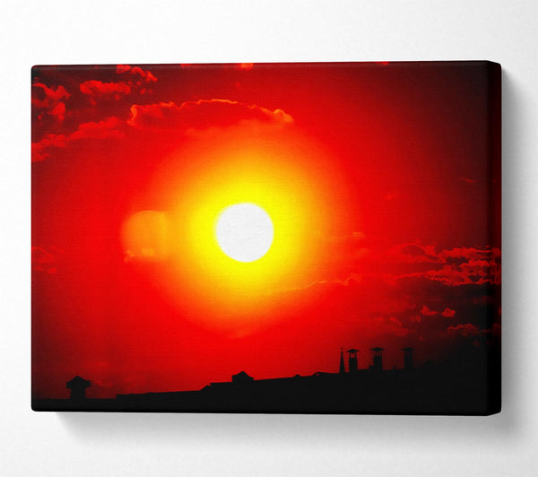 The Energy Of The Red Sun Canvas Art