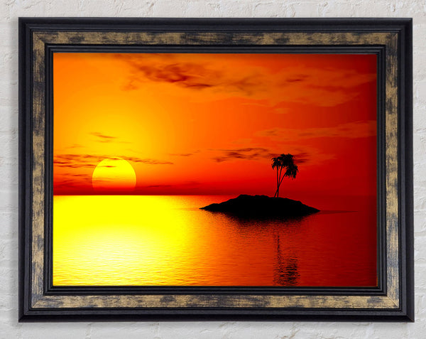 Stunning Golden Sunset Framed Print