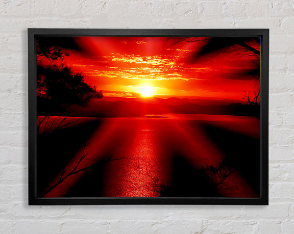 Rote Sonnenstrahlen