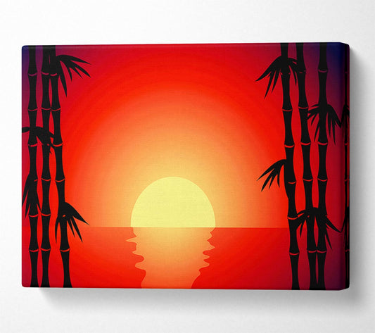 Bamboo Sunset Canvas Wall Art