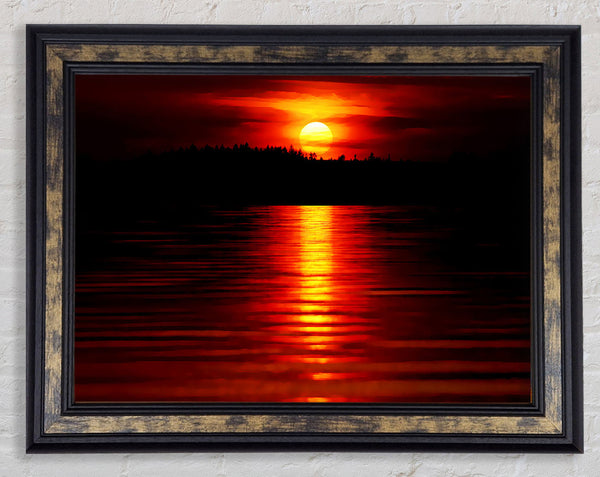 Red Lake Reflections Framed Print