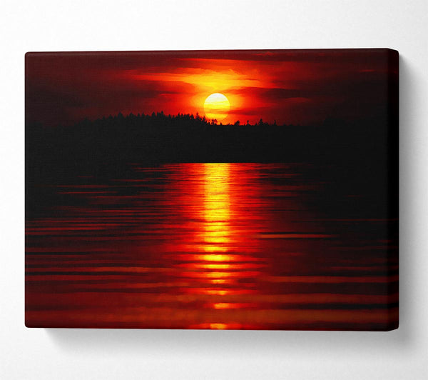 Red Lake Reflections Canvas Print