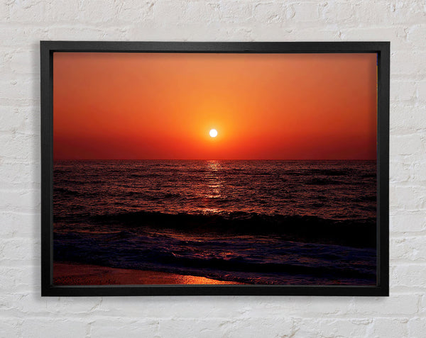 Die Ozeane Orange Sonne